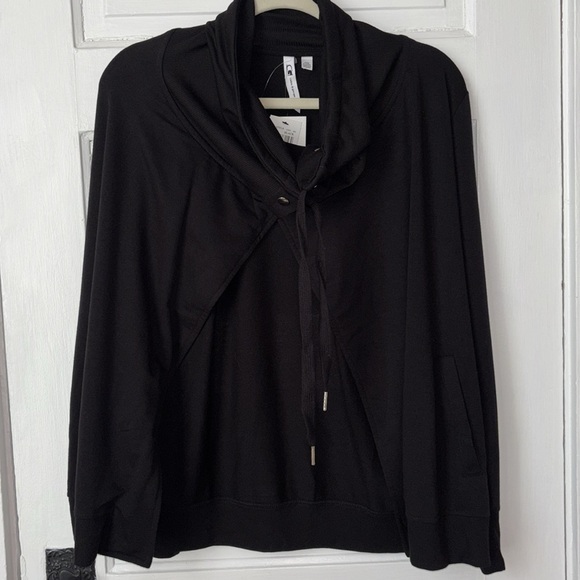 CABLE & GAUGE FUNNEL NECK OPEN FRONT JACKET - Picture 6 of 9